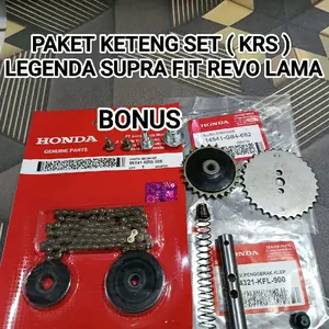 PAKET KETENG SET ( KRS ) HONDA LEGENDA SUPRA FIT NEW REVO LAMA SUPRA FIT LAMA RANTAI KETENG GEAR SENTRIK GEAR POMPA OLI SULING KETENG HIGHT QUALITY KUALITAS TERJAMIN