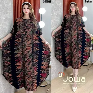Dress Azura Series - Daster Multi Colour Cap Rayon Super Busui Friendly By Batik Cincaro Midi premium atau Gamis anggun zulaika - choco gaun saila Motif Nyaman
