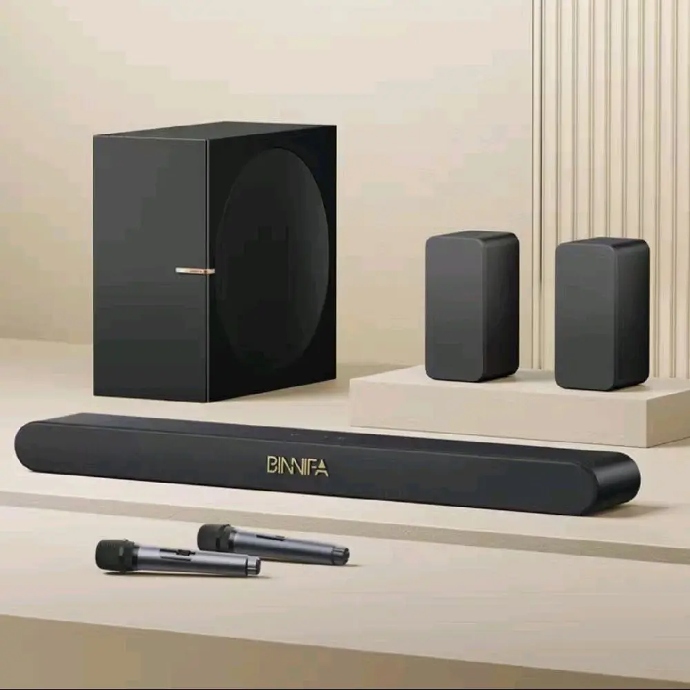BINNIFA  Live-3D Mensimulasikan 5.1 Surround Karaoke Home Theater