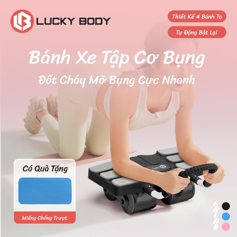 Con Lăn AB, LuckyBody, 4 Bánh Có Hỗ Trợ Khuỷu Tay, Huấn Luyện Viên Lõi Cho Bụng, Cánh Tay Và Tập Luyện Bàn Tay, Thích Hợp Sử Dụng Tại Nhà stretch band máy  tập  bụng  habana training  machine  cụ  ép  cân máy cơ  bụng  tại  nhà hãng sport bộ gym gập
