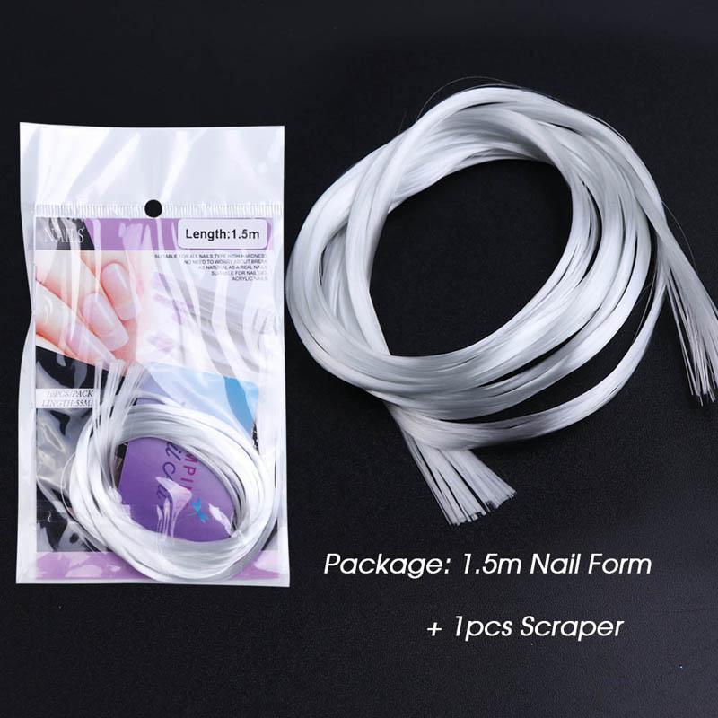 Product Introduction of 10Pcs/1M/1.5M/2M Professional Silk Fiberglass Nail Form Acrylic Tips Extension Gel Nail Accessory Glass Fiber Nail Extension Paper Tool 8
