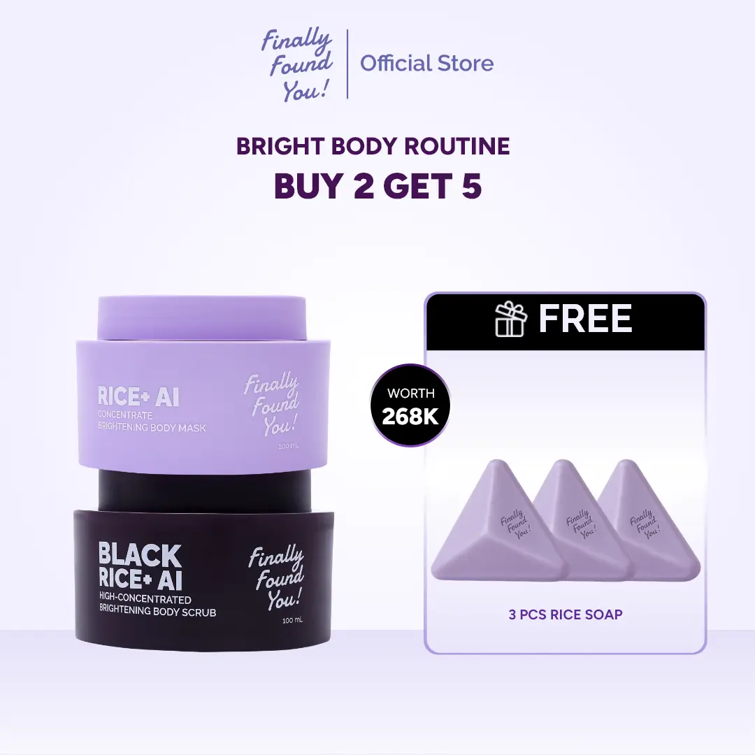 [BUY 2 GET 5] Bright Body Routine FREE Body Soap Finally Found You! ( Brightening Body Mask+ Brightening Body Scrub / Brightening Body Lotion + Tone-Up Lotion SPF 30)