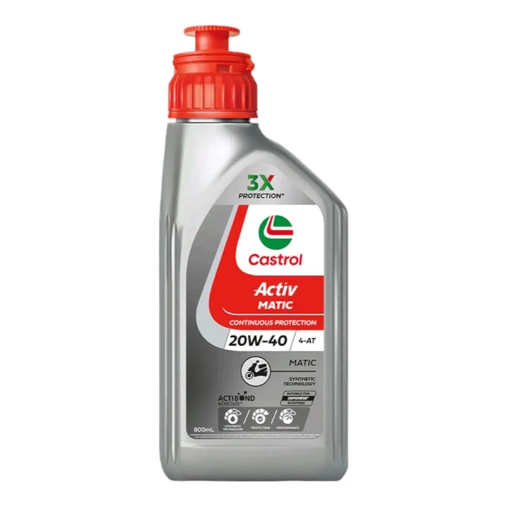 OLI CASTROL ACTIV MATIC 0,8LTR, 20W-40 UNTUK SEPEDA MOTOR MATIC