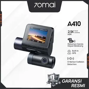70mai Dash Cam A410 Set HDR 2.5K Super Night Vision 24H Parking Monitor Built-in GPS Buffered Emergency Recording Kamera Mobil dengan Kualitas Video Terbaik