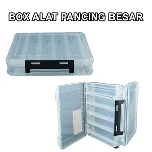 Tool Box Kotak Umpan Pancing Dua Sisi Jumbo Bening Box Alat Pancing Besar Multi Slot PJ-5405