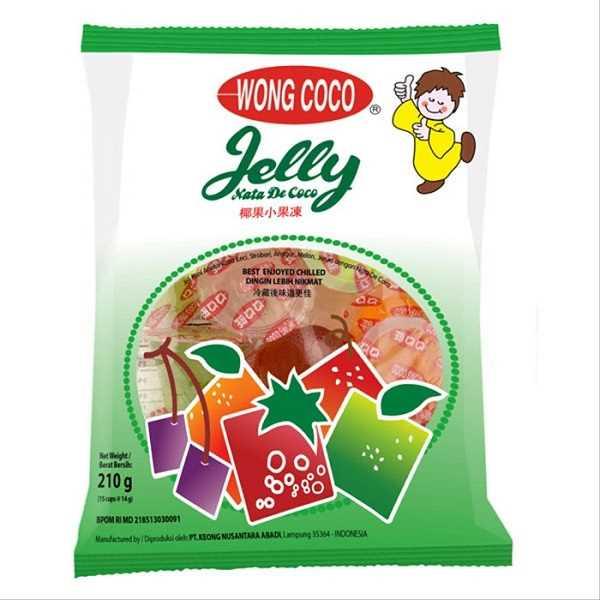 Gambar WONG COCO MINI JELLY PACKS 15 X 14 GR dari Hypermart Gresik Mall Kab. Gresik Tokopedia