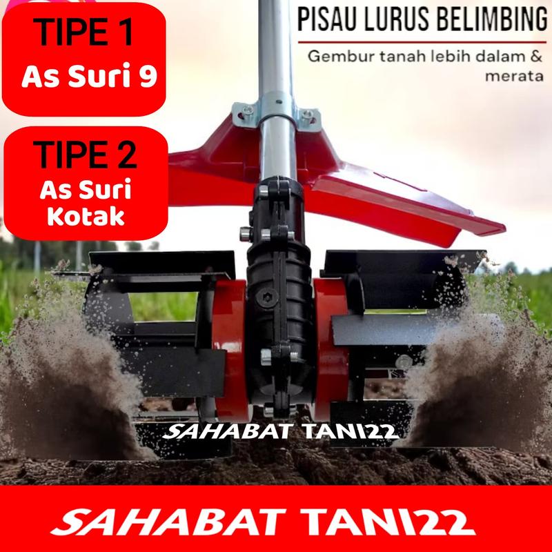 Alat penggembur tanah mini tiller wedder head mesin potong rumput tebeng padi alat penyiang gulma 3