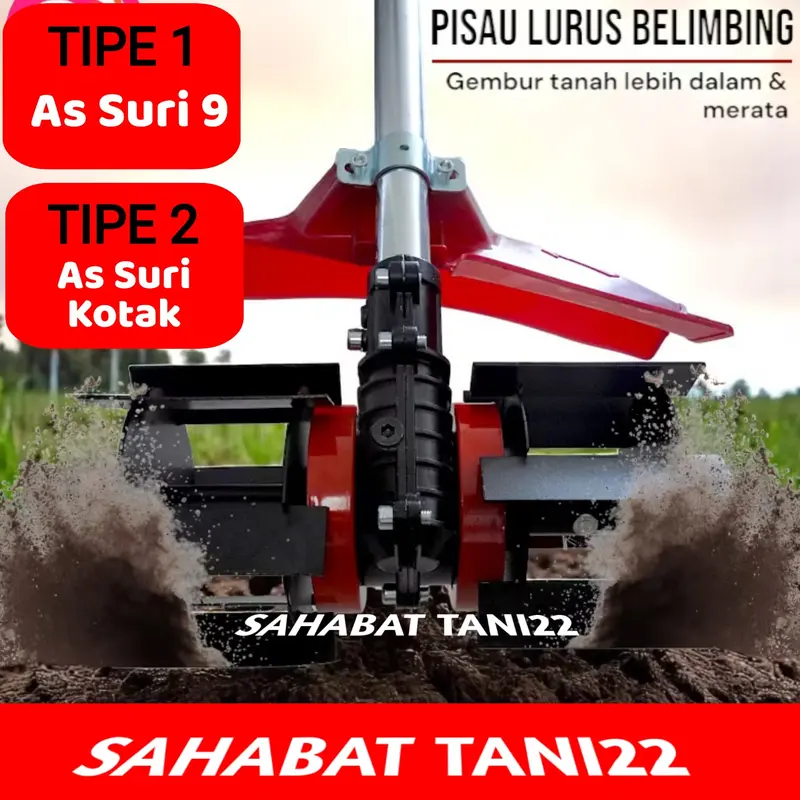Alat penggembur tanah mini tiller wedder head mesin potong rumput tebeng padi alat penyiang gulma 3