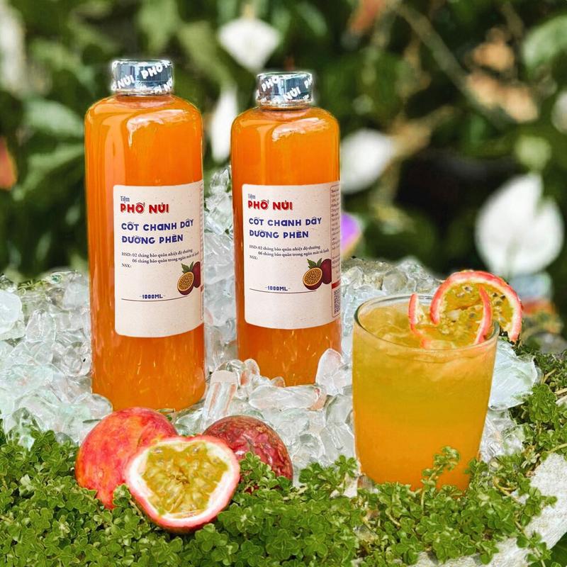 1000 ML Nước Cốt Chanh Dây Đường Phèn - Tiệm Phố Núi