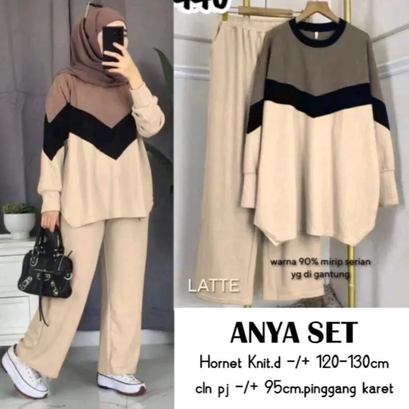 ￼ANYA SET ZIGZAG KOMBINASI ONESET TERBARU 0
