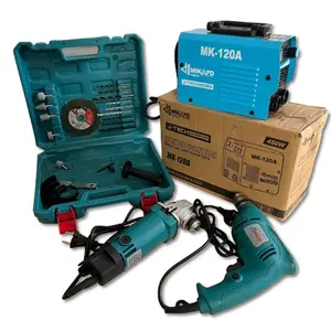 Hemat 3 Mesin Las 120A 450w Bor Multifungsi MT-120 dengan Gerinda Potong Poles & Mata Siap Pakai