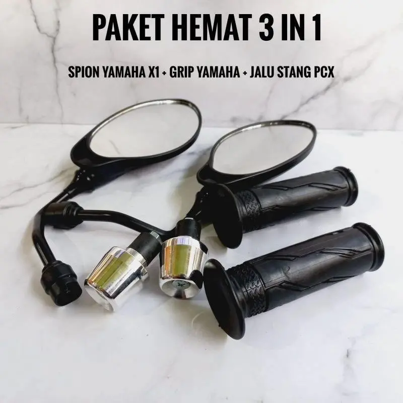 #CRC# Paket Hemat 3 in 1 Spion Yamaha X1 + Handgrip Yamaha Standar + Jalu Stang PCX Model Ori 1