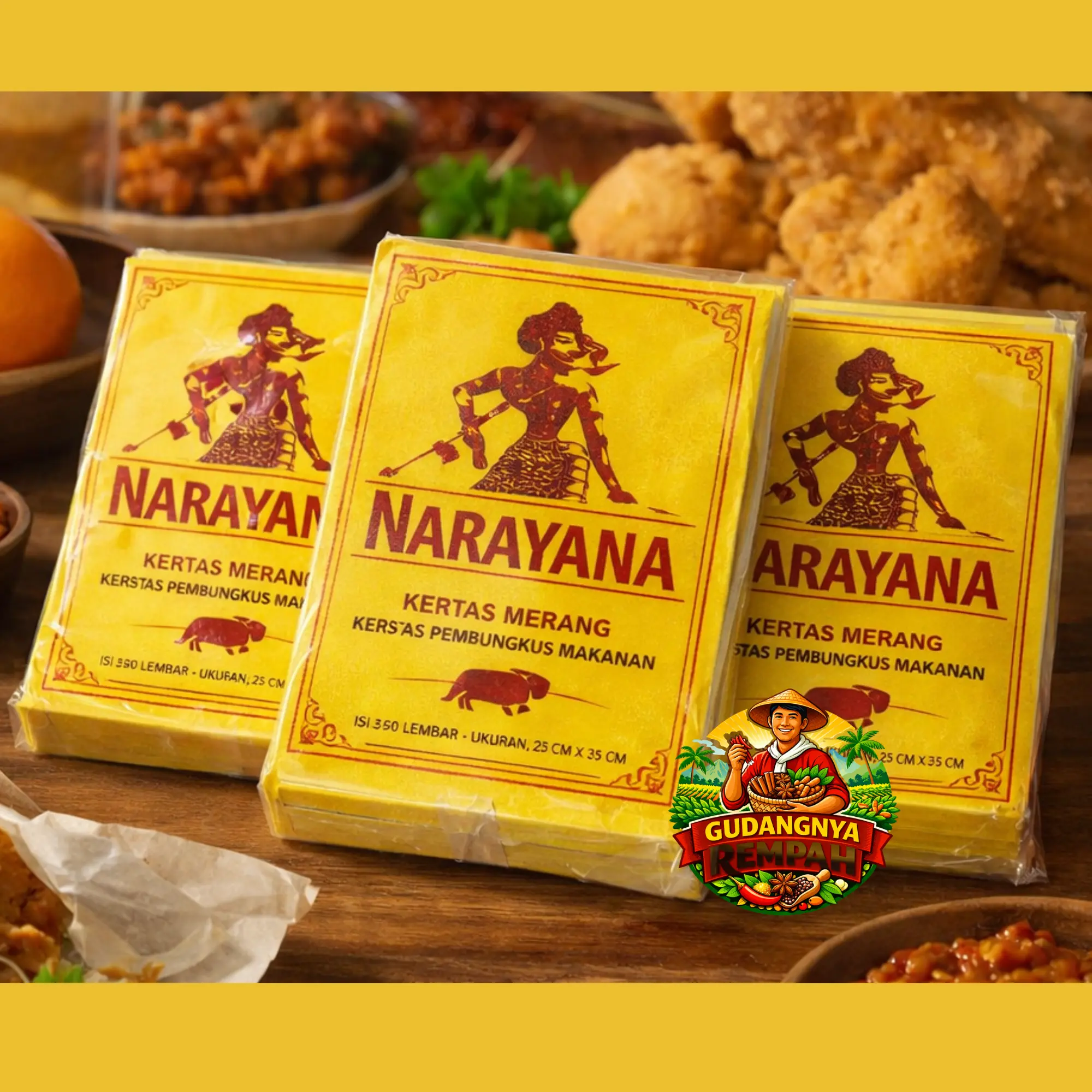 Kertas Merang NARAYANA Wayang / Kertas Pembungkus makanan NARAYANA Serbaguna Peralatan Dapur Makanan