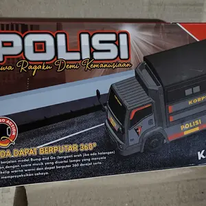 BASURI MAINAN ANAK TRUCK DUMP DAN POLISI OLENG LAMPU DAN LAGU BUMP AND GO PACKING BUBBLEWRAP TERMASUK BERSTANDAR SNI UNTUK ANAK 3+ TAHUN Baterai Bergerak