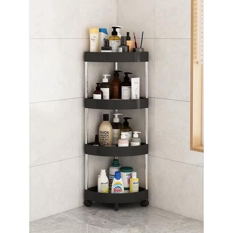 Kệ góc 3 tầng 4 tầng để đồ phòng tắm phòng bếp tiện lợi có bánh xe tiện xử dụng tiết kiệm không gian nhà bạn