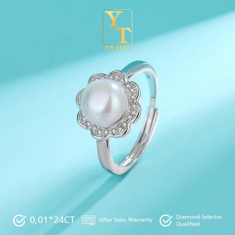 Flower Pearl Set - YT Jewelry - Perhiasan Aksesoris Kalung Anting Aesthetic Mewah Wanita 2