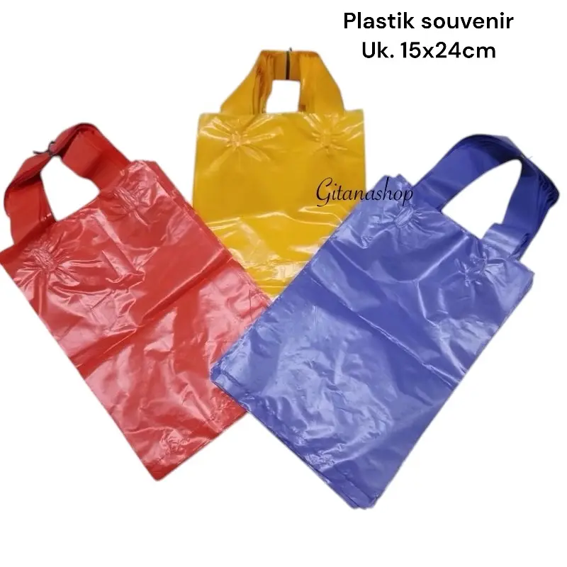 [25pcs] Kantong Plastik Shofthandle - Shopping Bag HD uk. 15x24cm