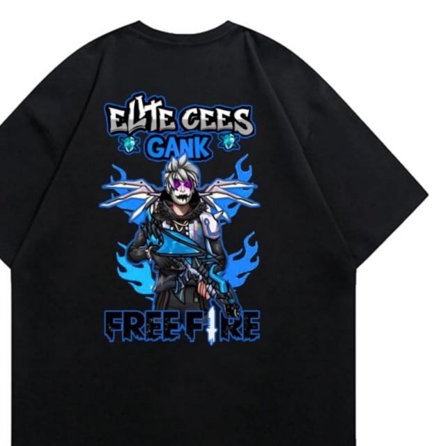 Product Introduction of Kaos Anak Free Fire Elite Cees Gank Cotton Combed 24s Unisex Fashion Baju 2