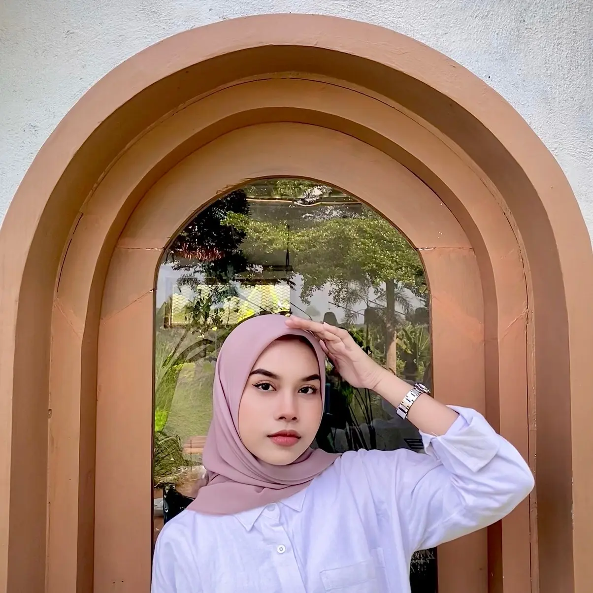 Ash By Aylin - Jilbab bella square Pink Salem PollyCotton PREMIUM