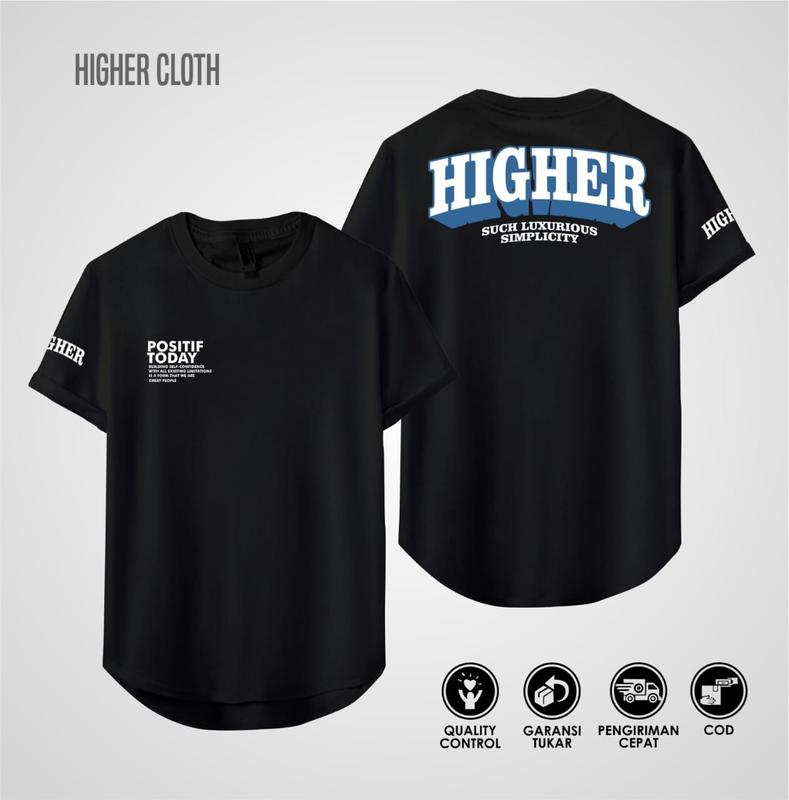 Kaos Distro Pria & Wanita Oval,Kaos Premium Semi Oval Cotton Combad 24s Keren Kekinian HIGHER.Co 4