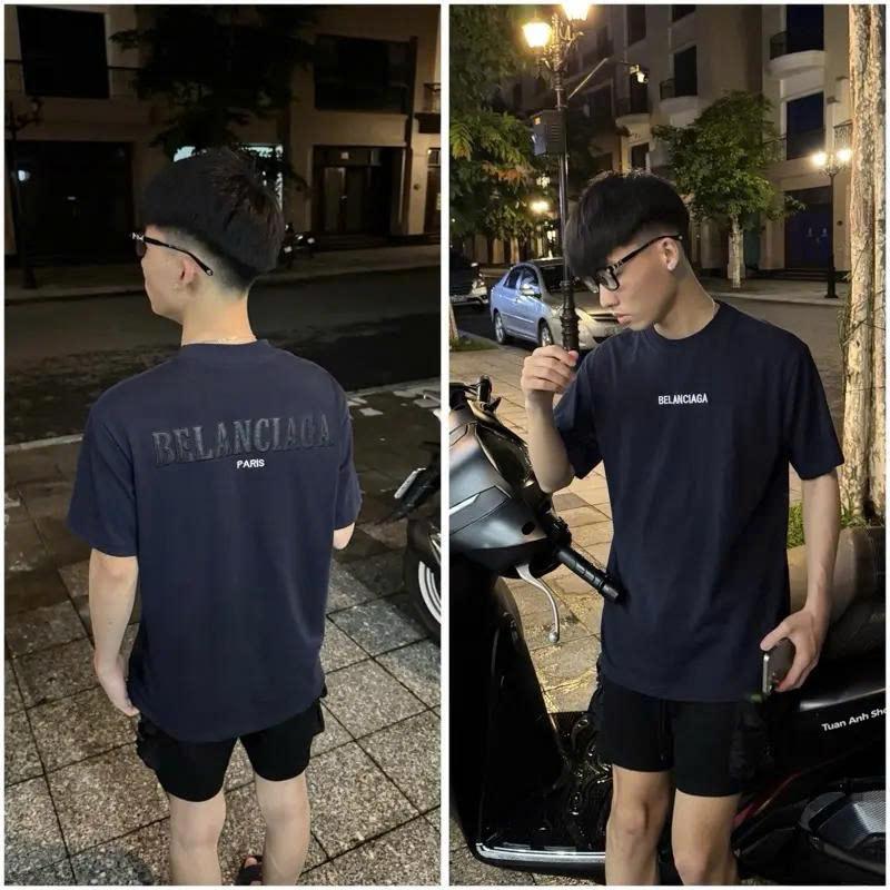 Áo Thun Cộc Tay Thêu Da Cho Nam Nữ Đơn Giản Dễ Mặc Qi1