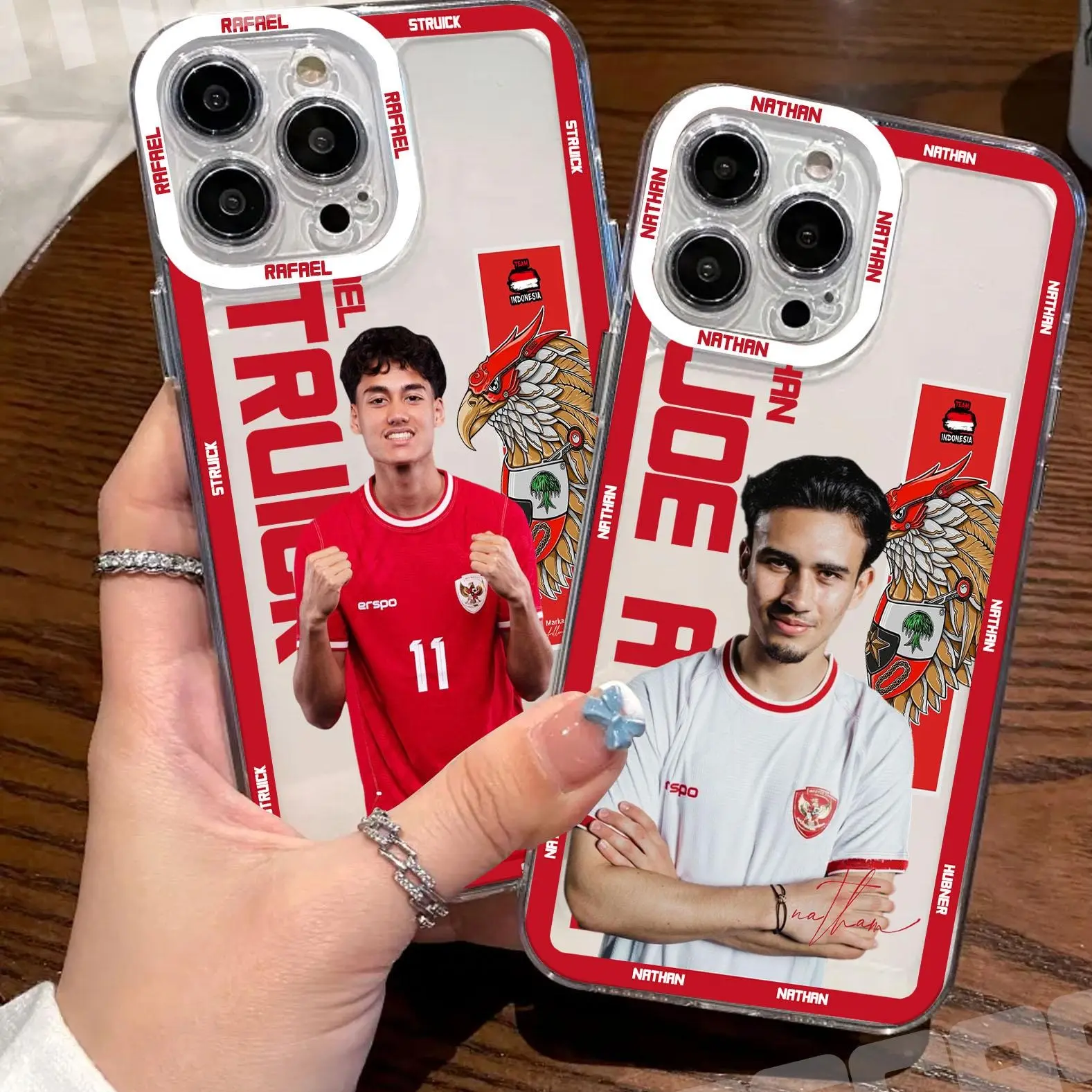 Soft Case Bening Special Edition Timnas Garuda Indonesia Transparan Clear Full Protec Kamera Untuk iP/Opp/Viv/Realm/Redm/Sam/Infin/Tecno Pova #Mark65 Casing Ponsel - Penampilan Tahan Gores & Tahan Jatuh - Lucu & Fashion - Cover Handphone Lentur Protection