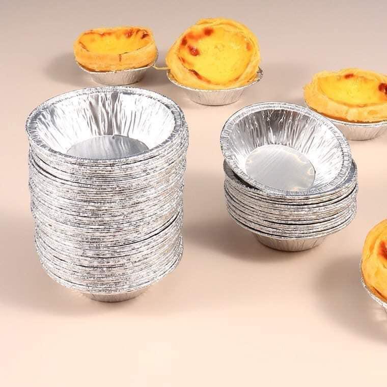 Set 250 Cốc Giấy Khuôn Giấy Bạc Nướng Bánh Hàu - Đế Cốc Chén Lót Khuôn Nướng Tart Trứng Siêu Tiện Lợi