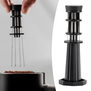 Coffee Stirring Tamper Adjustable Professional ABS Frosted Made of 304 Stainless Steel Cafe DIY Distributing Evenly Spacing