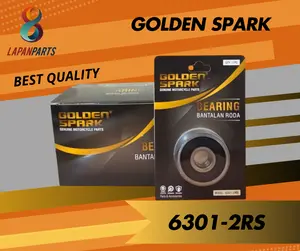 BEARING 6301-2RS (1box isi 10pcs) BANTALAN BEARING RODA DEPAN BELAKANG MERK GOLDEN SPARK