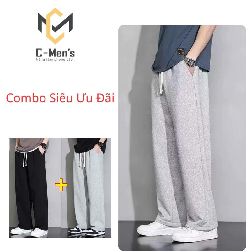 QUẦN NỈ 2 DA 3 MÀU FOM SUÔNG ỐNG ĐỨNG C-Men's Unisex CHÂT LIỆU MỀM MỊN KHÔNG BAI XÙ PHÙ HỢP CHO CẢ NAM VÀ NỮ THỎA MÁI KHI MẶC