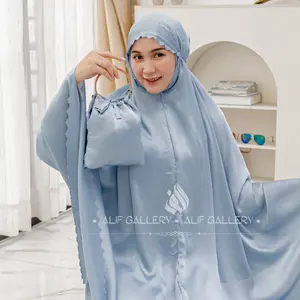 ALIF GALLERY - Mukena Silk Premium  Credenza Silk Lasercut Aleesha Series Muslim Wanita Mewah Dewasa Travel Mukenah Remaja Lebaran