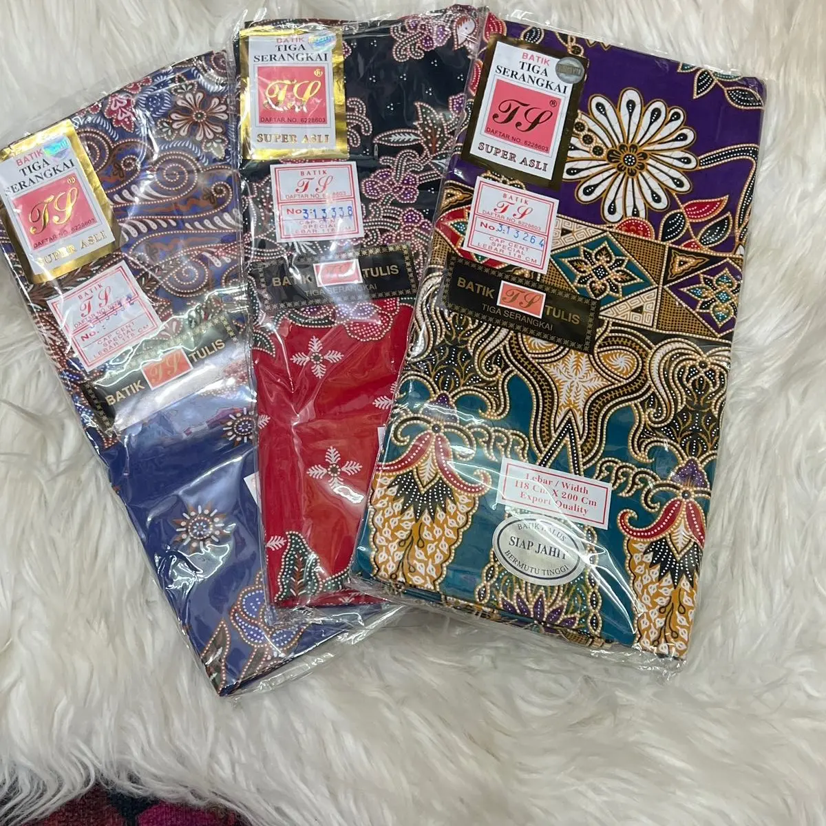 KAIN SARUNG BATIK TIGA SERANGKAI SUPER ASLI (SIAP JAHIT) Cotton Kombo 3helai RM55