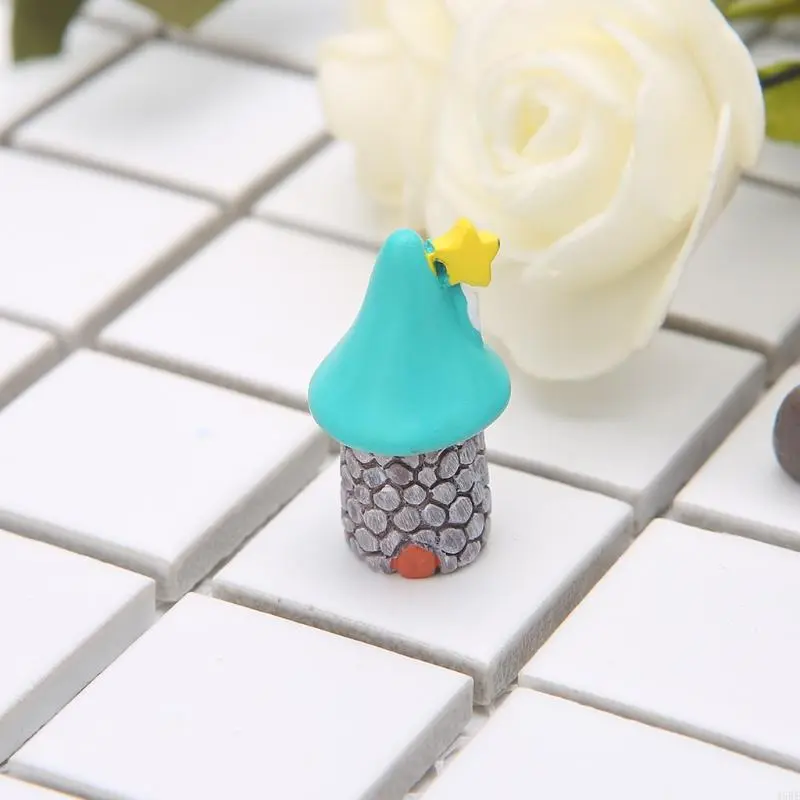 45BE 1Pc Resin House Fairy Garden Miniatures Micro Cottage Landscape DIY Decorations 3