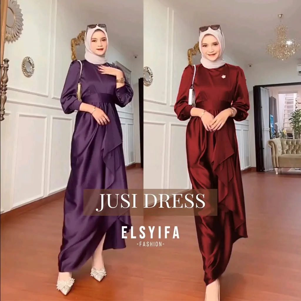 Jusi dress kondangan wanita dress wisuda bridesmaids baju kondangan terbaru