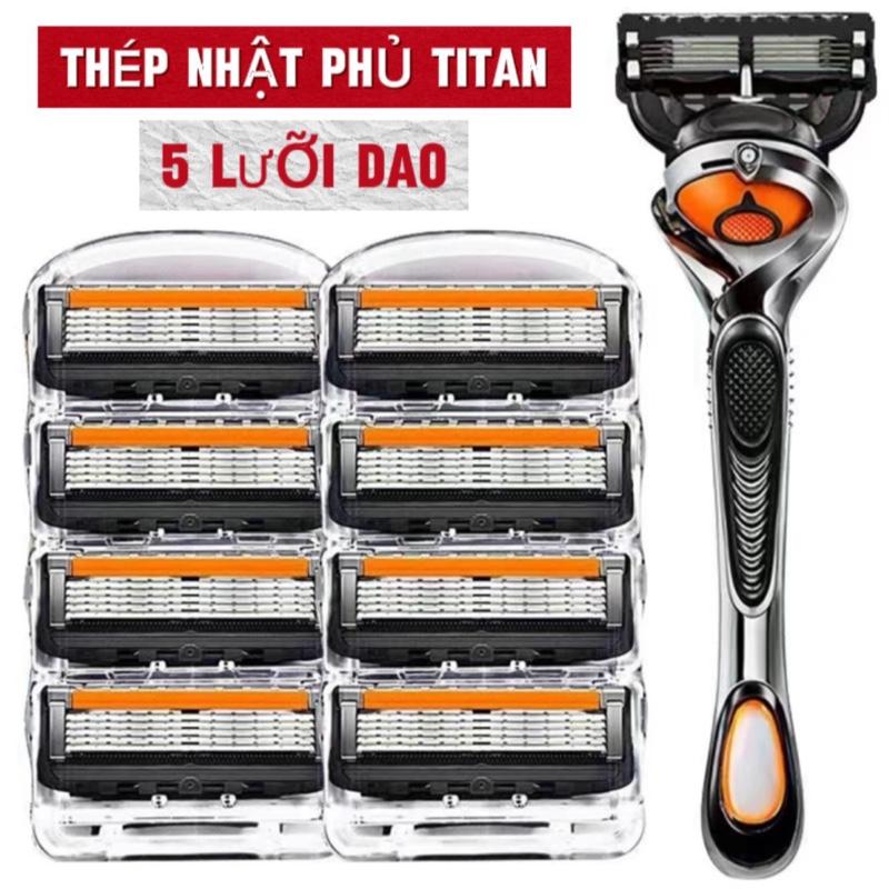  Dao cạo râu 5 lưỡi 8 đầu thay 