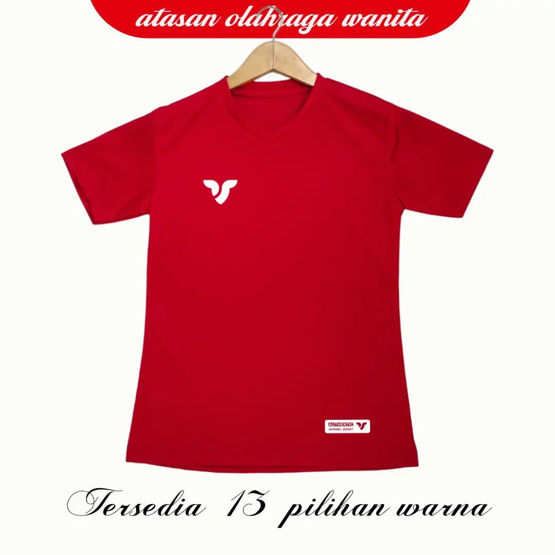 Baju Olahraga Atasan Wanita Lengan Pendek Kaos Jersey Dry Fit Running Zumba Lari Yoga Senam Fitness Volly Futsal Sport dll..