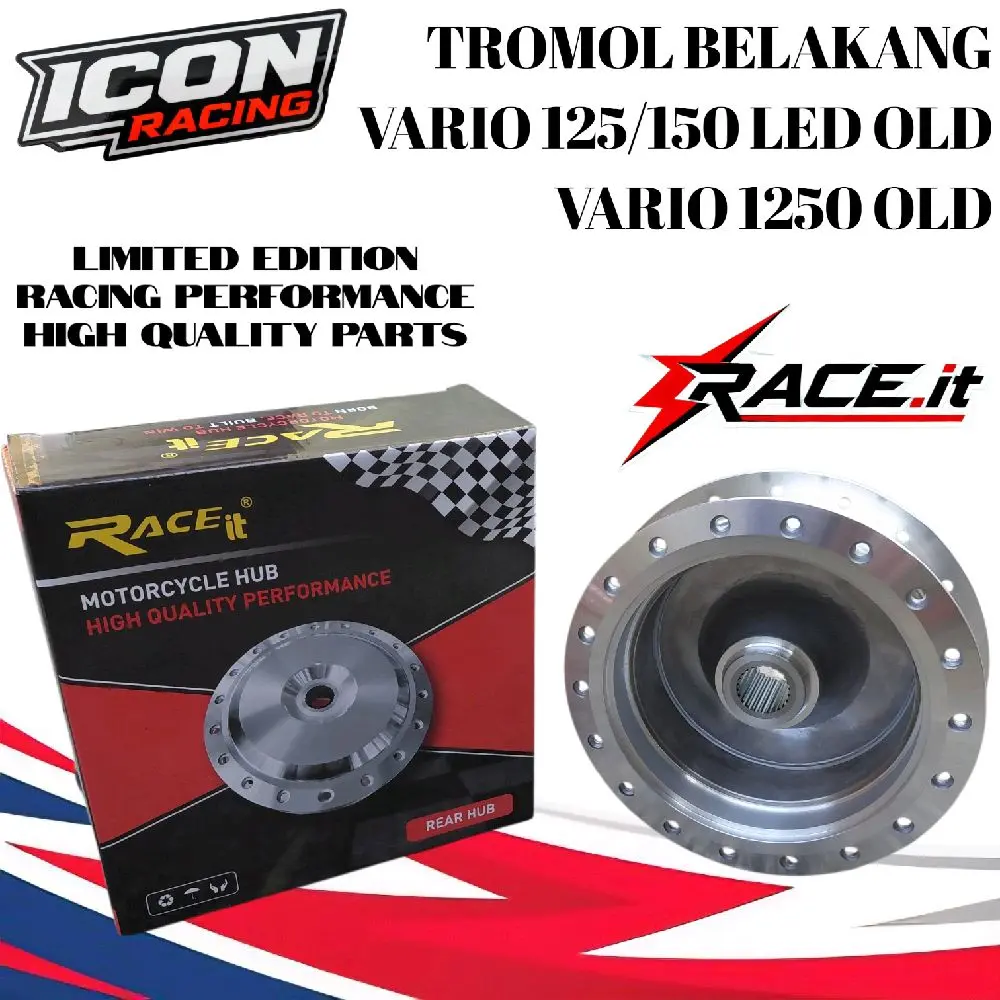 Tromol Velg Jari-jari Belakang Vario 125 Old Vario 125 Led Vario 150 Led Model Race Chrome Cnc Aluminium