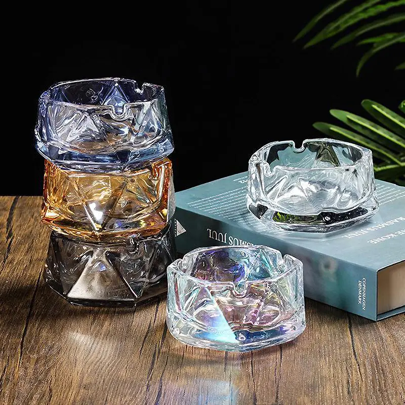 Asbak Kaca Kristal Asbak Kaca Tebal Gift Kado Wadah Abu Tempat Abu Asbak Unik Glass Ashtray Milan 6