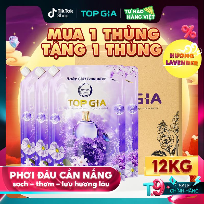 [Mua 1 thùng tặng 1 thùng] - Combo Mua 1 Thùng 6 Túi Tặng 1 Thùng 6 Túi Nước giặt xả quần áo làm sạch, ngừa khuẩn, làm mềm vải và lưu hương dài lâu (TỔNG 12KG) nuoc giat nmh [SẢN XUẤT TẠI VIỆT NAM]