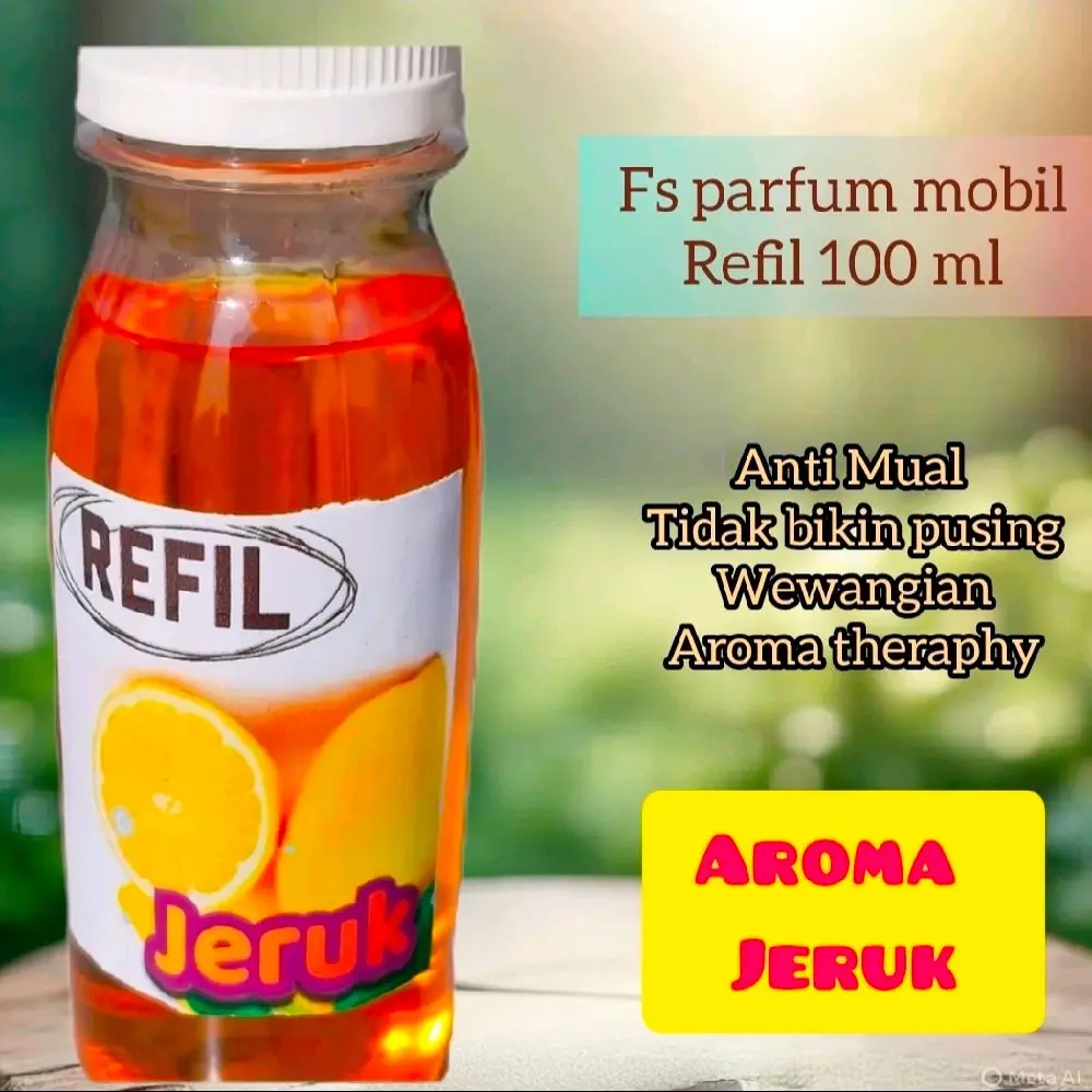 Refil Parfum Mobil Pengharum Ruangan 100 ml Aroma Jeruk Segar dan Menyenangkan