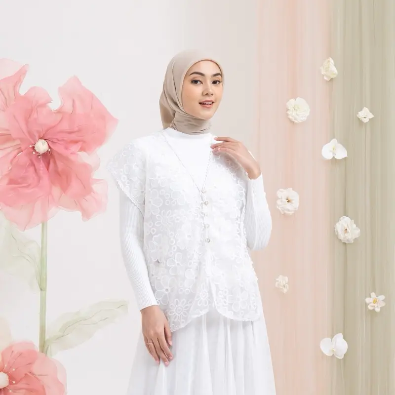 Kirana Vest Rompi Brukat Outer Wanita Muslim