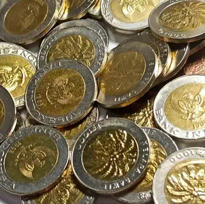 uang kuno 1000 kelapa sawit kinclong