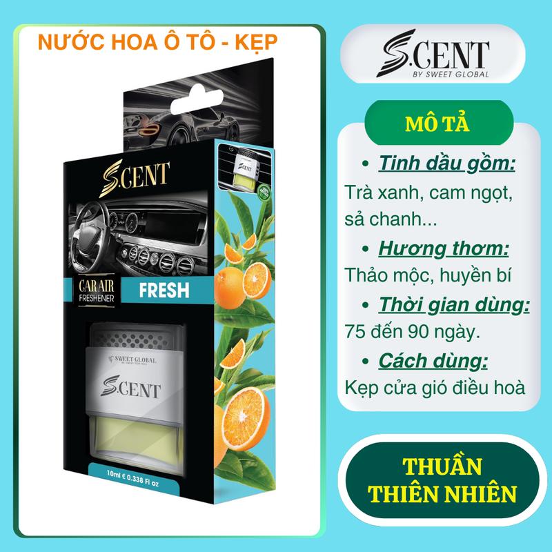 [NƯỚC HOA Ô TÔ] Nước hoa ô tô thiên nhiên cài cửa gió điều hòa- Hương Fresh ( Tươi mát) 1