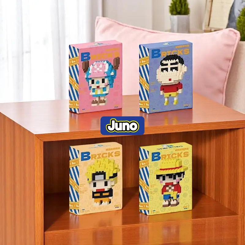 JUNO Mainan Nano Bricks Karakter Kartun Anime -  Mainan Balok Bricks Susun DIY model Robot 3D Puzzle 3