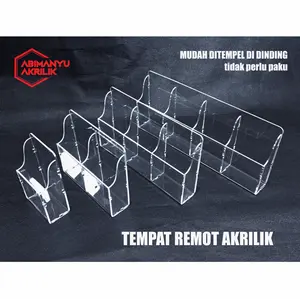 Tempat REMOT AC - TV akrilik dengan perekat mudah ditempel di dinding