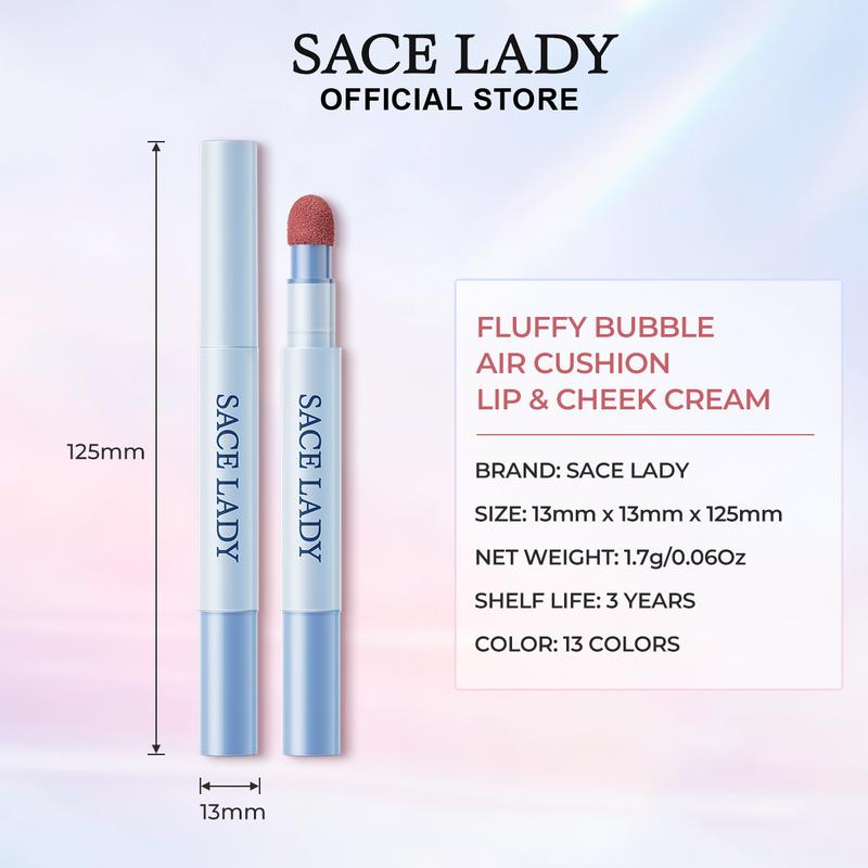 [LIVE]Son Kem Lì SACE LADY, Kết Cấu Mượt Mà, Son Môi Đa Công Dụng, Kem Má, Sắc Tố Cao, Mỹ Phẩm Trang Điểm 7
