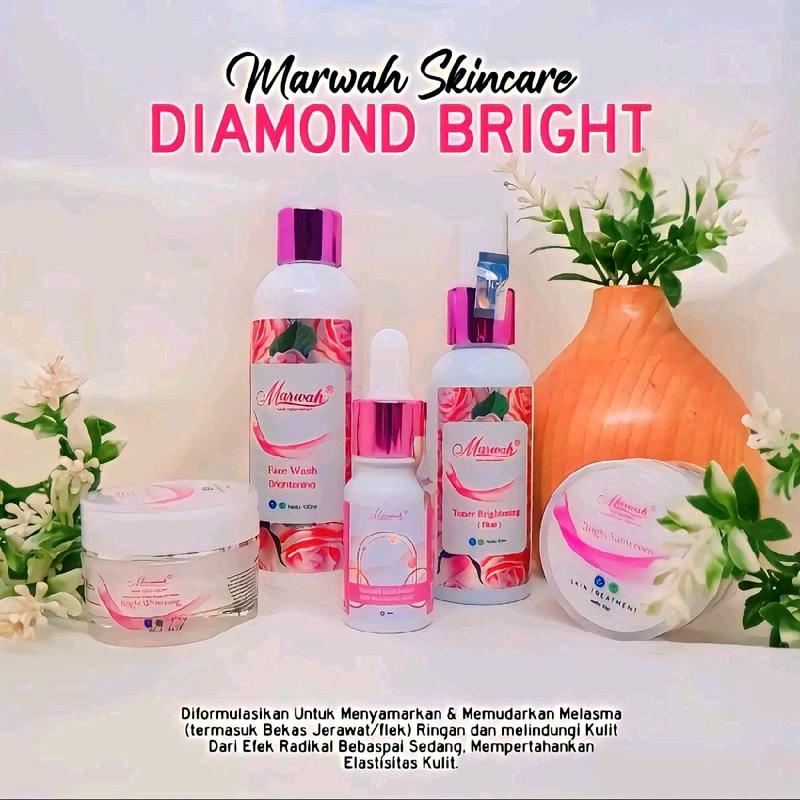 Semua Paket Marwah Skincare krim malam klinik untuk anti aging flek hitam dan kerutan mencerahkan kulit agar wajah glowing putih memudarkan flek hitam noda hitam menyamarkanbekas jerawat yang membandel Mengencangkan Platinum diamond bright tea tree 3