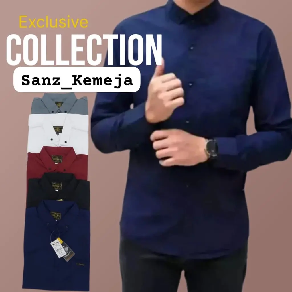 fit KEMEJA PRIA POLOS LENGAN PANJANG SLIMFIT CASUAL FORMAL BAJU DINAS Kancing Katun Kerah Nyaman Santai Simple Modest XL Shirts cuci kering ukuran m l xl warna pink xl dan l White unisex navi kemeja Standar Variasi Basic Hitam slim fit shirt Putih