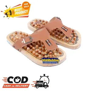 Sandal Rematik Kayu Pijat Kaki Praktis Terapi Pijit Punggung Therapy - Ukuran 38
