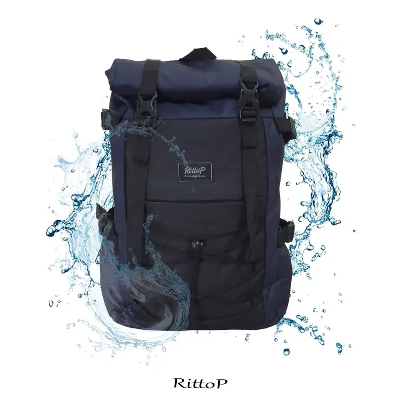 Rittop-Ransel Rittop backpack waterfroop ransel laptop pria wanita ransel kerja terlaris bestseller Hitam Sekolah 1